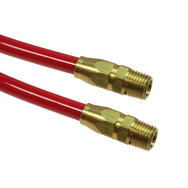 Flexcoil 1/4 ID x 10 ft 1/4 MPT Rigid Reusable Red